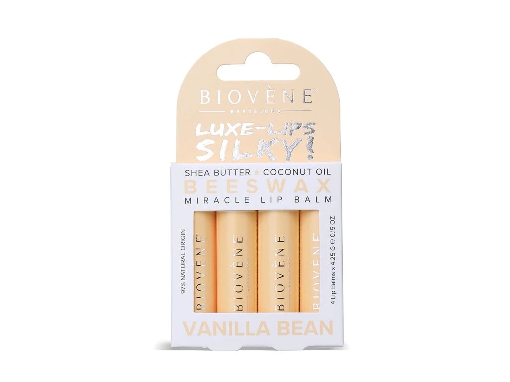 Biovene Ekstra Fugtgivende Mirakel Læbepomade Vanilje, 4 stk.